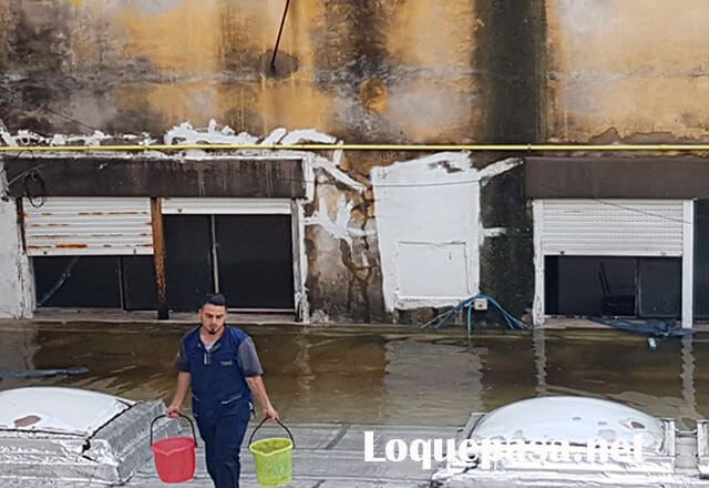 Se inundó un sector del techo del palacio municipal