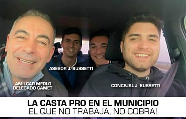El Sindicato de Trabajadores Municipales escrachó al concejal Julián Bussetti y a un funcionario