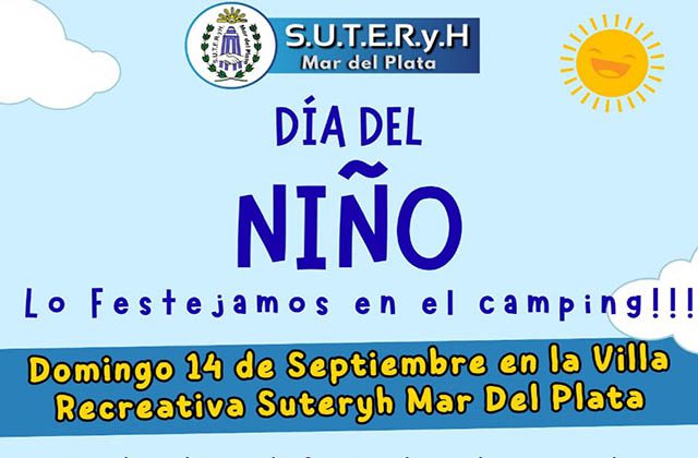 SUTERYH Mar del Plata celebrará el Día del Niño en su Villa Recreativa